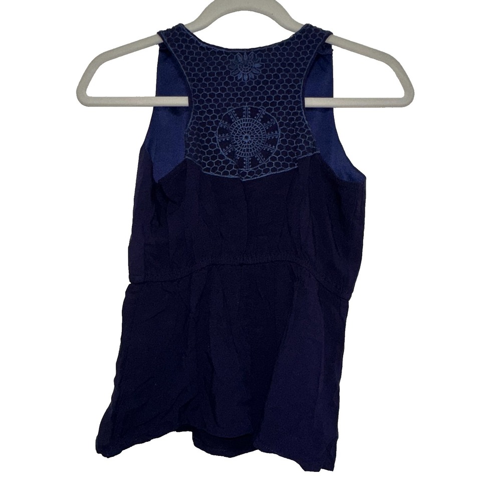 Unbranded Lace Back Racerback Tank Top Women S Navy‎ Blue Shirt